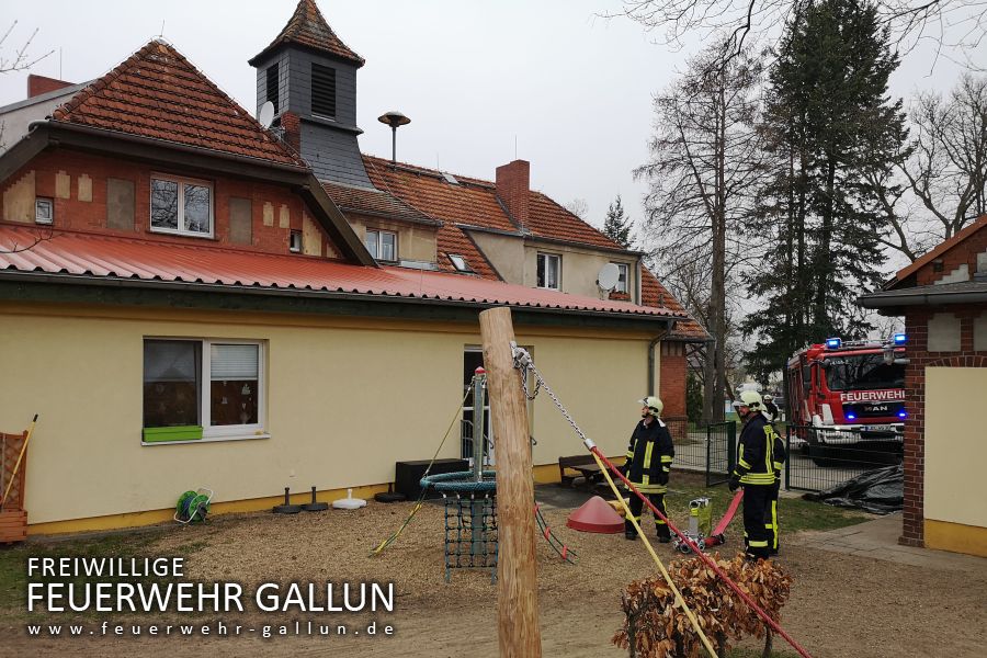 Brandschutzübung in der Kita Gallun